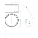 POLOPLAST PO Double Branch Corner Fitting POLO-KAL XS DN 90/90/50/87 Degrees – 102826
