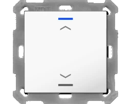 MDT KNX Push-button Lite 55 x 55 mm 1-gang RGBW, pure white glossy, blinds – BE-TAL5501.A1