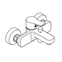 KLUDI Kludi Pure&Easy Bath and Shower Mixer with Backflow Preventer – 376810565