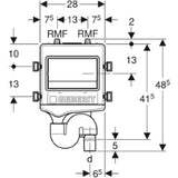 GEBERIT GE Hygiene Flush HS30, 2 water connections without interfaces, without sensors – 616.271.00.1
