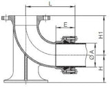 HAWLE Hawle Flanschfußbögen 90° System 2000 schubgesichert f. PE/PVC-Rohre, DN80/110  – 5012528