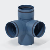 POLOPLAST PO Double Branch Equal Junction POLO-KAL XS DN 110/110/110/87 Degrees - 102275