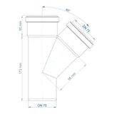 POLOPLAST PO Branch POLO-KAL NG DN 75/75/45 Degree – 02221