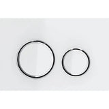 GEBERIT GE Actuation plate Sigma50 2-quantity glass white, round - 115.884.SI.1