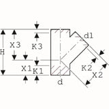 GEBERIT GE PE Abzweiger fuer waagrechten Einbau 45 Gr. d 110mm 367135   – 367.135.16.1