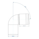 POLOPLAST PO Bend POLO-KAL XS DN 50/87 Degrees – 102124