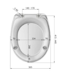 MKW Euro 6000 Toilet Seat with Lid, Antibacterial White with Vario-EDS Hinge – B210-0201