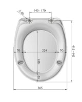 MKW Euro 6000 Toilet Seat with Lid, Antibacterial White with Vario-EDS Hinge – B210-0201