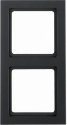 BERKER Frame 2-gang Q.3 anthracite, velour – 10126096