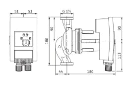 WILO Wilo Glandless High-Efficiency Pump Yonos MAXO plus 25/0.5-10 PN6/10, 140W – 2120601