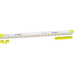 SCHNEIDER ELECTRIC Acti9 Comb Busbar Pin, 3P+N, 9mm Pin Spacing, 80A, 24 Modules, 4 End Caps – A9XPC724
