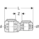 GEBERIT GE FlowFit Reducer PPSU d32 x 20mm – 620.033.00.1