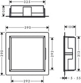 HANSGROHE HG XtraStoris Original Wall Niche with Integrated Frame 300 x 300 x 100 mm CW - 56061700