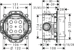 HANSGROHE HG Axor Grundkörper iBox universal   – 01700180