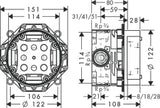 HANSGROHE HG Axor Grundkörper iBox universal   – 01700180