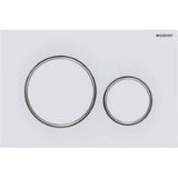 GEBERIT GE Betaetigungsplatte Sigma20 2-Mengen mattweiss-lackiert/glanzchrom, round   – 115.882.JT.1