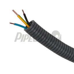 PIPELIFE Biegsames Panzerrohr Ø20mm vorverdrahtet mit Aderleitung YE 3x2,5 GG, BL, SW   – 1210031114