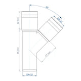 POLOPLAST PP Branch Fitting POLO-KAL XS DN 32/32/45Degree – 102200