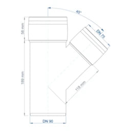 POLOPLAST PO Branch POLO-KAL XS DN 90/75/45 Degrees – 102834
