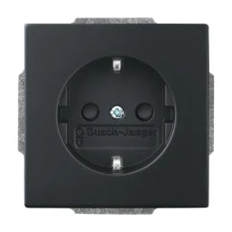 BUSCH-JAEGER Socket outlet various ranges, black matte – 2CKA002011A3883