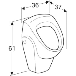 GEBERIT SANITAER Geberit Renova Urinal weiß   – 235300000