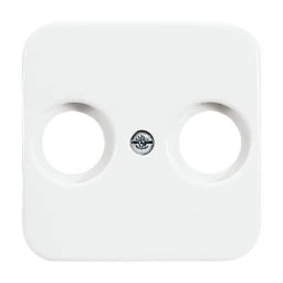 BUSCH-JAEGER Central plate for antenna socket, 2-hole, Reflex SI, alpine white – 2CKA001724A0897