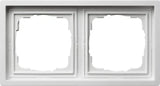 GIRA Frame 2-gang Surface Switch, pure white glossy – 0212112