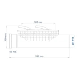 POLOPLAST PO Cleaning Pipe POLO-EHP Control DN 110, blue – 01900