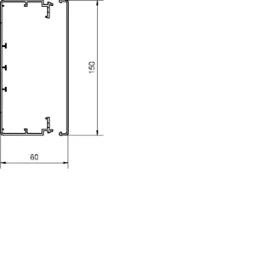 HAGER PVC Cable Trunking LF 60x150mm pure white – LF6015009016