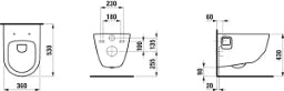 LAUFEN Laufen Pro Wall-mounted washdown toilet 82096.4 – H8209644000001