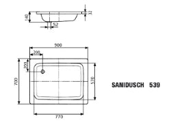 KALDEWEI Kaldewei Sanidusch Shower Tray white 70x90x14 – 447900010001