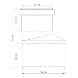 POLOPLAST PO Transition Pipe POLO-KAL NG DN 110/75 – 02285