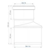 POLOPLAST PO Transition Pipe POLO-KAL NG DN 110/75 – 02285
