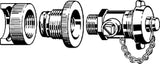 VIEGA Viega Abdrückstopfen 2269 in 35mm Messing   – 144 111