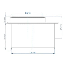 POLOPLAST PO Übergangsrohr kurz POLO-KAL DN 110/75   – 02877
