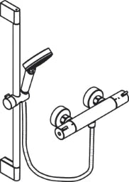 HANSGROHE HG Brausenkombi Crometta Vario/ Ecostat 1001 CL/Unica 650mm weiß/chrom  – 27812400