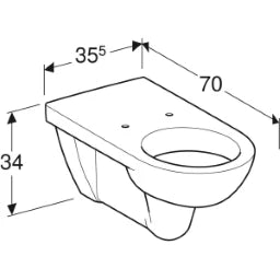 GEBERIT SANITAER Geberit Renova Comfort Washdown WC 6 l, wall-hung white – 208520000