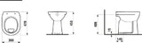 LAUFEN Laufen Pro Floor-standing Washdown WC, Seat Height 45cm, vertical outlet, white – H8259570000001