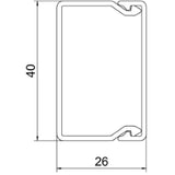 OBO Wall and Ceiling Trunking with Base Perforation 25x40x2000 Polyvinyl Chloride Pure White RAL – 6191061