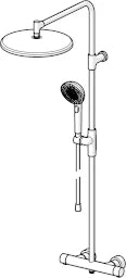 HANSA Hansa Aureila Rain Shower Mixer 3-spray, chrome – 4719 9103