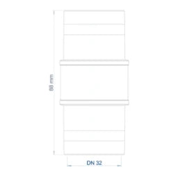 POLOPLAST PO Überschiebmuffe POLO-KAL XS DN 32  – 102310