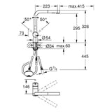 GROHE Grohe Minta Single-Lever Sink Mixer with Pull-Out Spray, chrome – 30 274 000