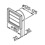HELIOS Helios Closing Flap Type VK125 white – 857