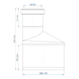 POLOPLAST PO Transition Pipe POLO-KAL NG DN 110/50 – 02284