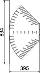 OBO Bend, angle-adjustable horizontal 60x400 Steel strip-galvanized – 6037108