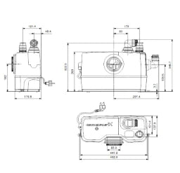 GRUNDFOS Grundfos Sololift and Macerating Units for 1 Toilet and Washbasin - 97775314