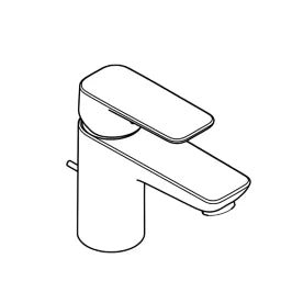 KLUDI Kludi Pure&Style Basin mixer 75 DN15 with pop-up waste – 403820575