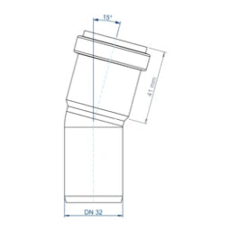 POLOPLAST PO Bend POLO-KAL NG DN 32/15 Degrees – 02100