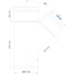 POLOPLAST PO Branch POLO-KAL XS DN 110/90/45Degree – 102839