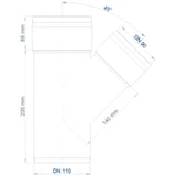 POLOPLAST PO Branch POLO-KAL XS DN 110/90/45Degree – 102839